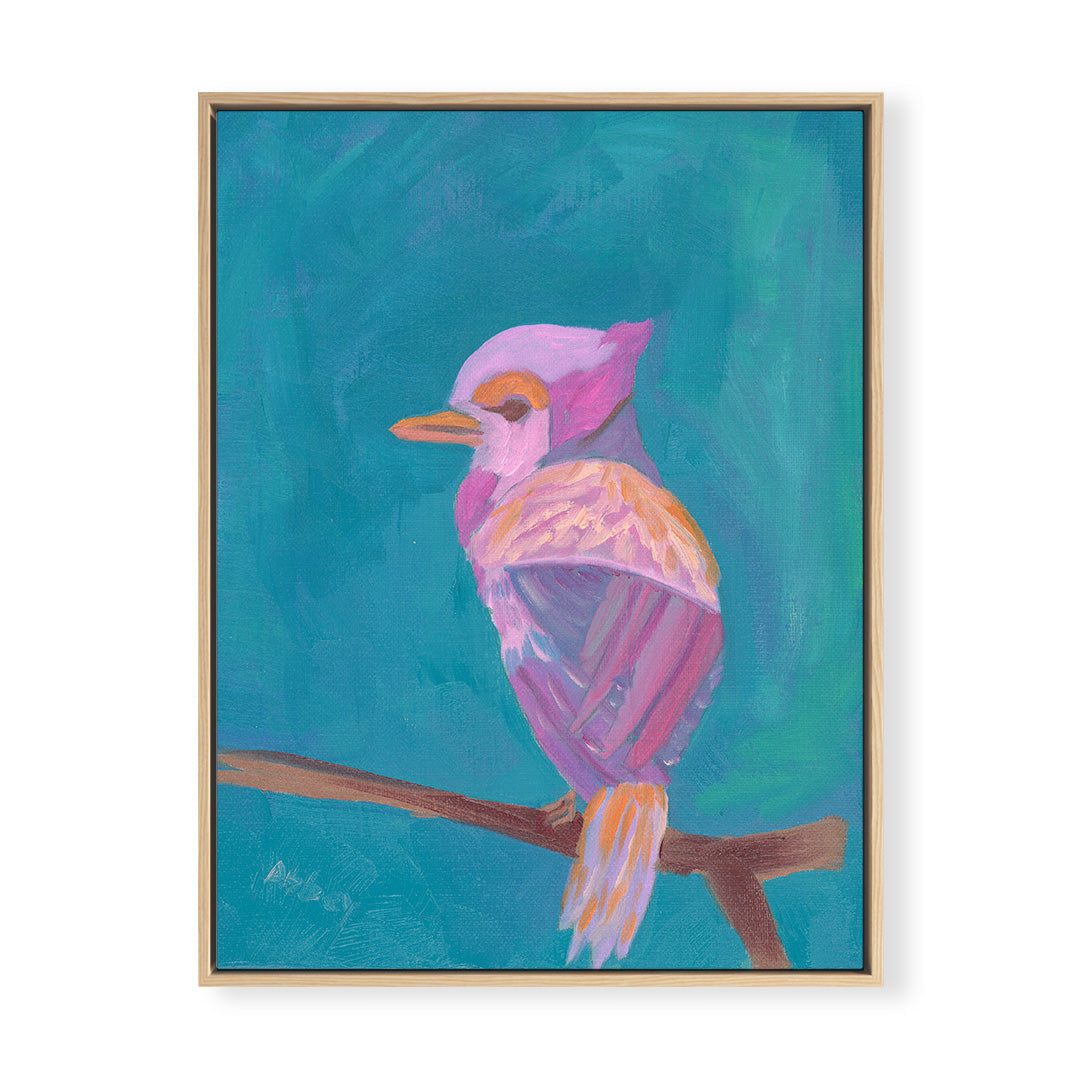 Dark Teal Bird Print