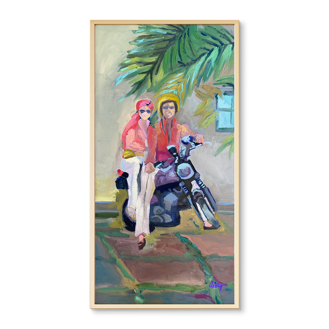 Motorcycle Couple Print