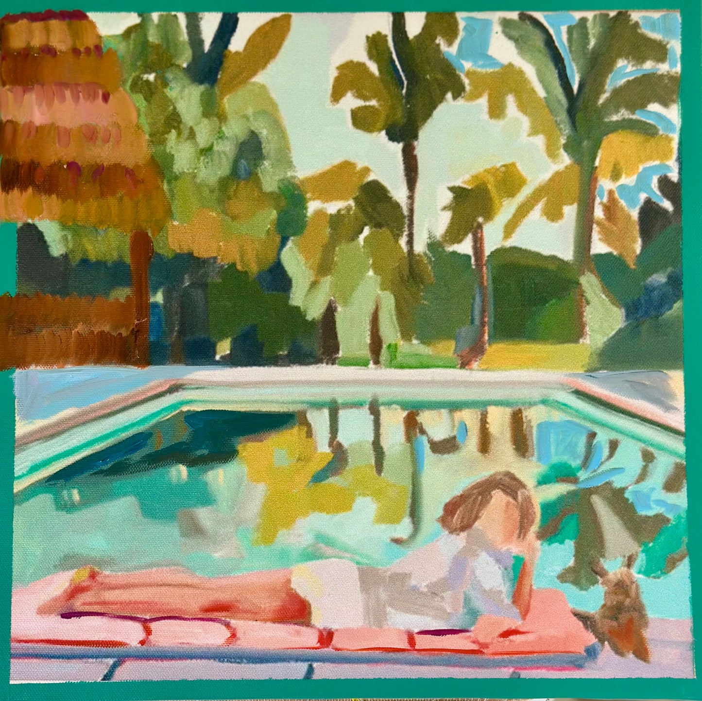Palm Tree Girl & A Tikki Bar