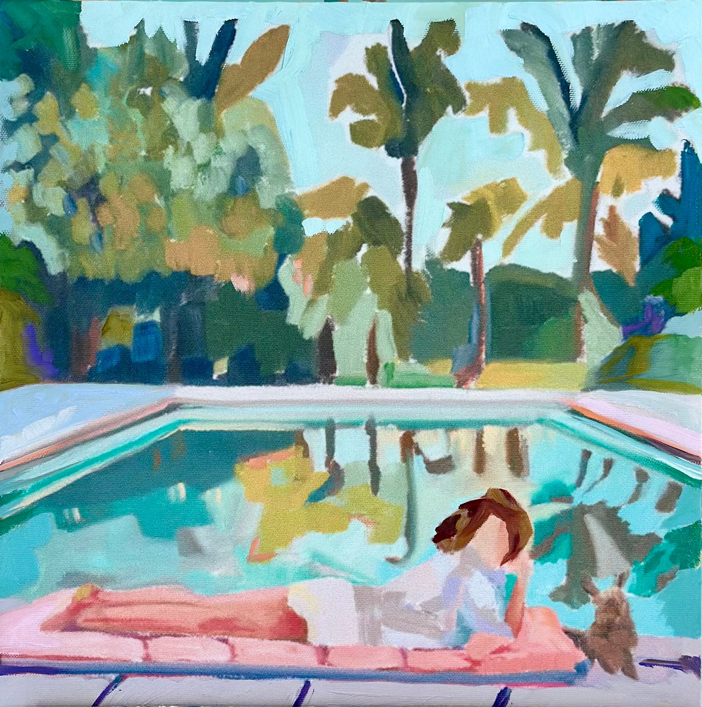 Palm Tree Girl, with His Royal Violet